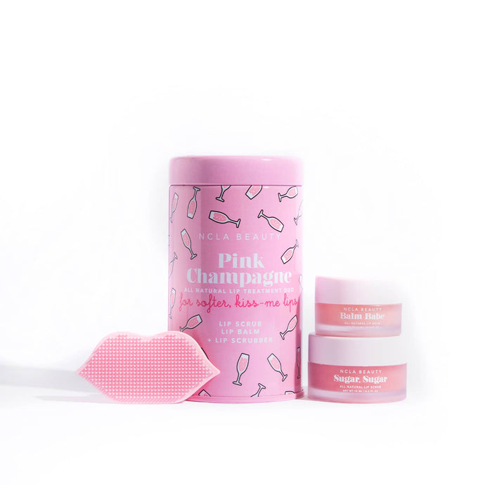 Pink Champagne Lip Care Set + Lip Scrubber