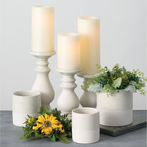 White Speckled Planter/Vases