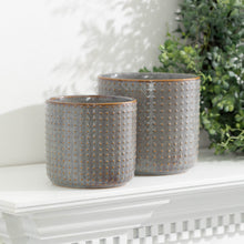 Load image into Gallery viewer, Multicolor Ceramic Hobnail Pots - Set of 2