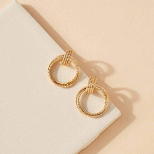 Linked Rings Dangling Earrings