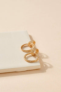Linked Rings Dangling Earrings