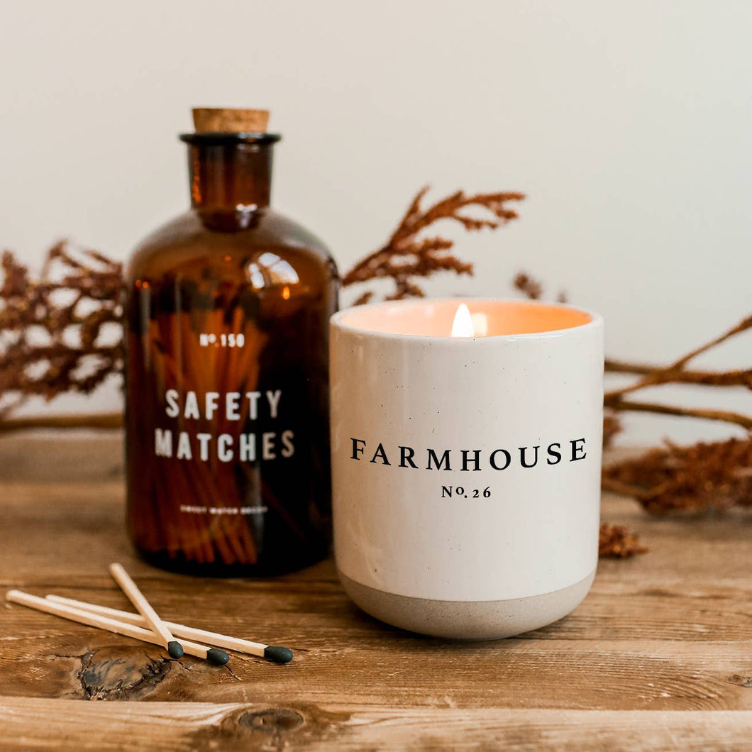 Farmhouse Soy Candle | Stoneware Candle Jar