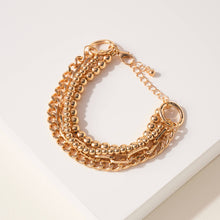 Load image into Gallery viewer, Gold Mixed Chain Bracelet
