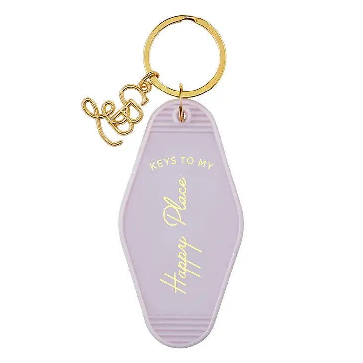 Happy Place Motel Tag Keychain