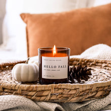 Load image into Gallery viewer, Hello Fall Soy Candle | 11 oz Amber Jar Candle