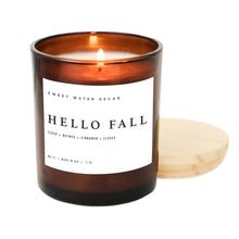 Load image into Gallery viewer, Hello Fall Soy Candle | 11 oz Amber Jar Candle