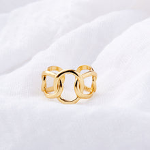 Load image into Gallery viewer, Gold Plated Open Loop Statement Ring: Gold Plated Sterling Silver