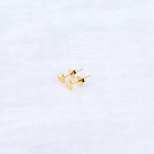 Load image into Gallery viewer, Yellow Gold Plated Sterling Silver Mini Heart Studs