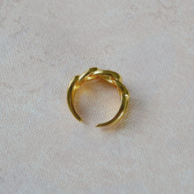 Load image into Gallery viewer, Yellow Gold Chain Statement Ring: Gold Plated Sterling Silver
