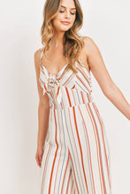 Load image into Gallery viewer, Striped Linen Romper