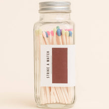 Load image into Gallery viewer, Glass Jar Safety Matches - Rainbow
