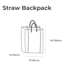 Load image into Gallery viewer, Moroccan Artisan Straw Bag Backpack