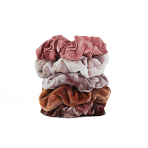 Rust Tie Dye Scrunchie Set