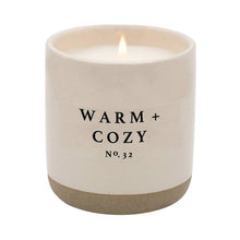 Load image into Gallery viewer, Warm and Cozy Soy Candle | Stoneware Candle Jar